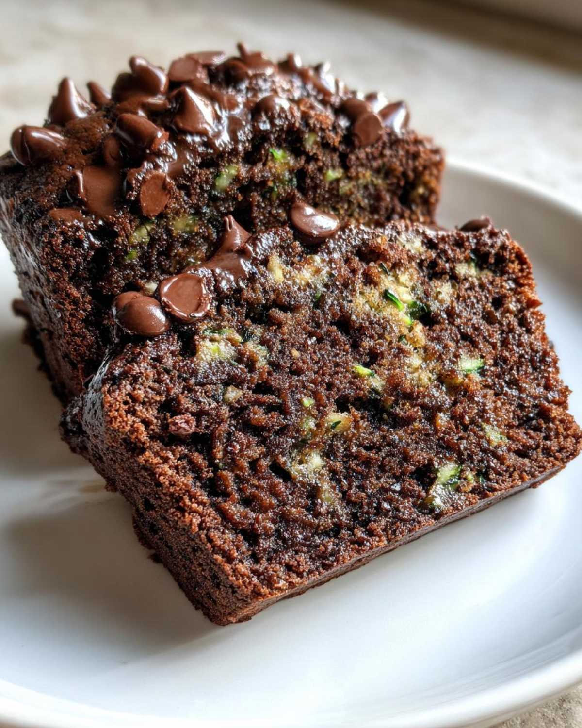 Triple Chocolate Chunk Zucchini Bread Bakery Loaf - detail 2
