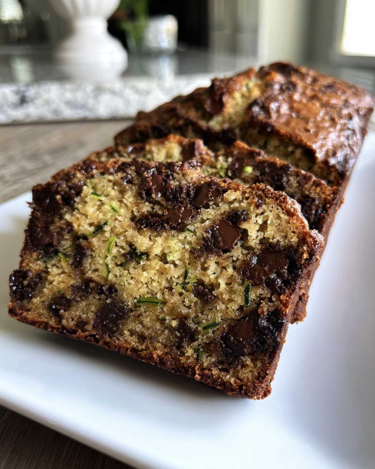 Triple Chocolate Chunk Zucchini Bread Bakery Loaf - detail 4
