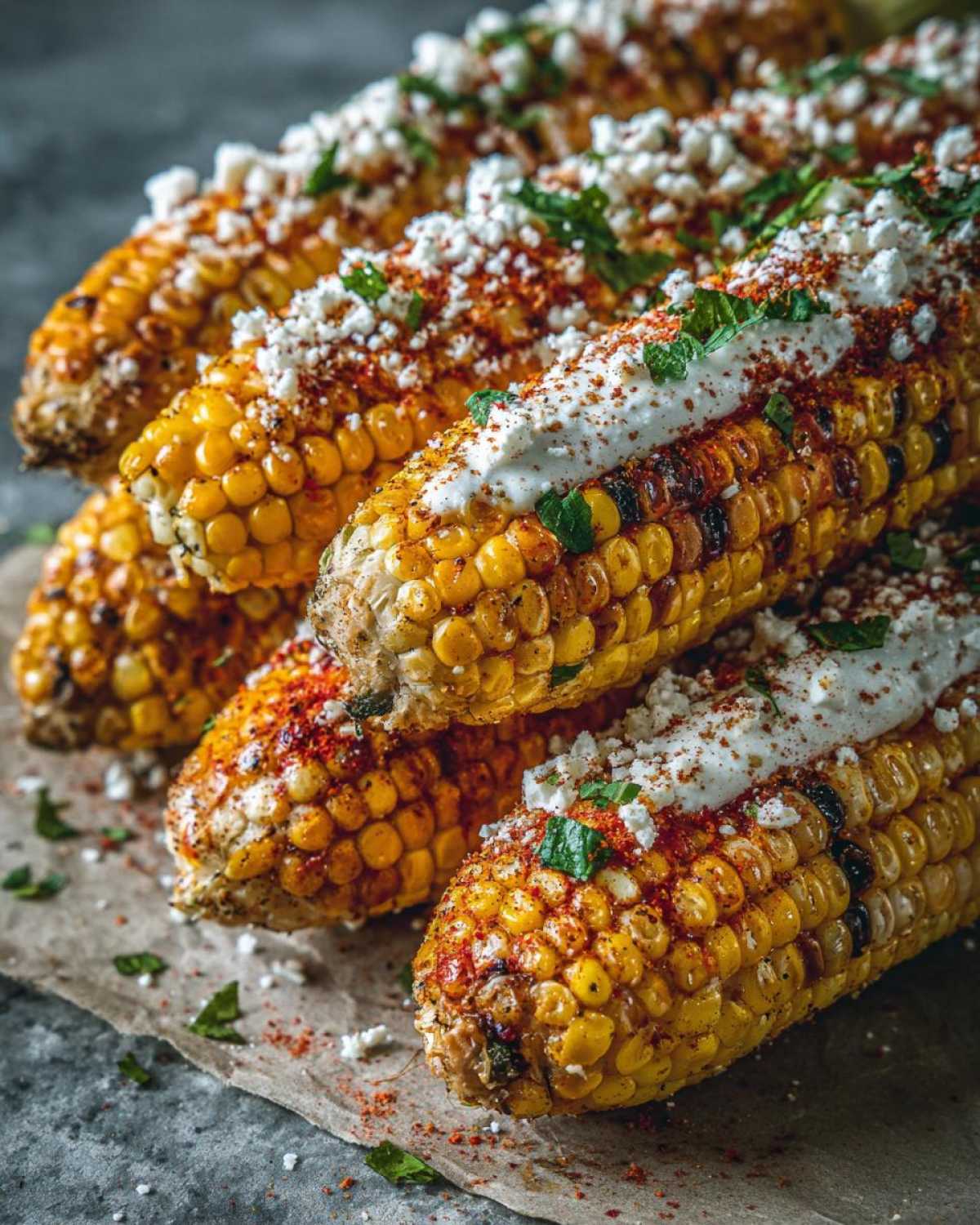 Vegan Mexican street corn - detail 1