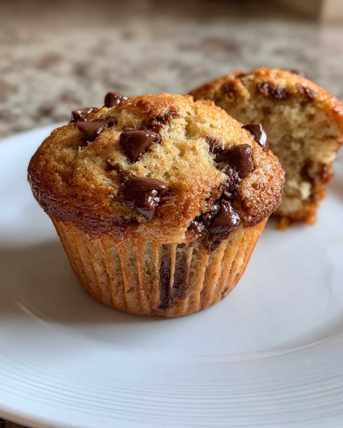 Vegan chocolate chip muffins - detail 4
