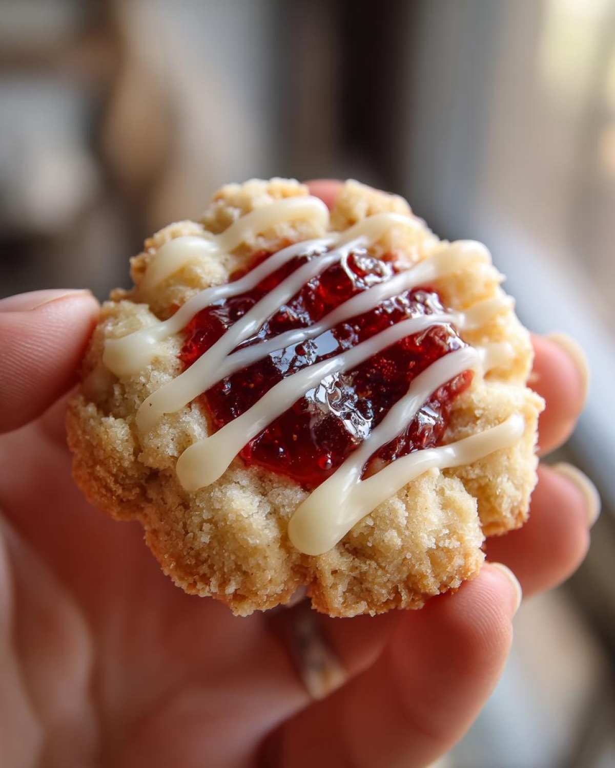 White Chocolate Cranberry Thumbprint Cookies - detail 3