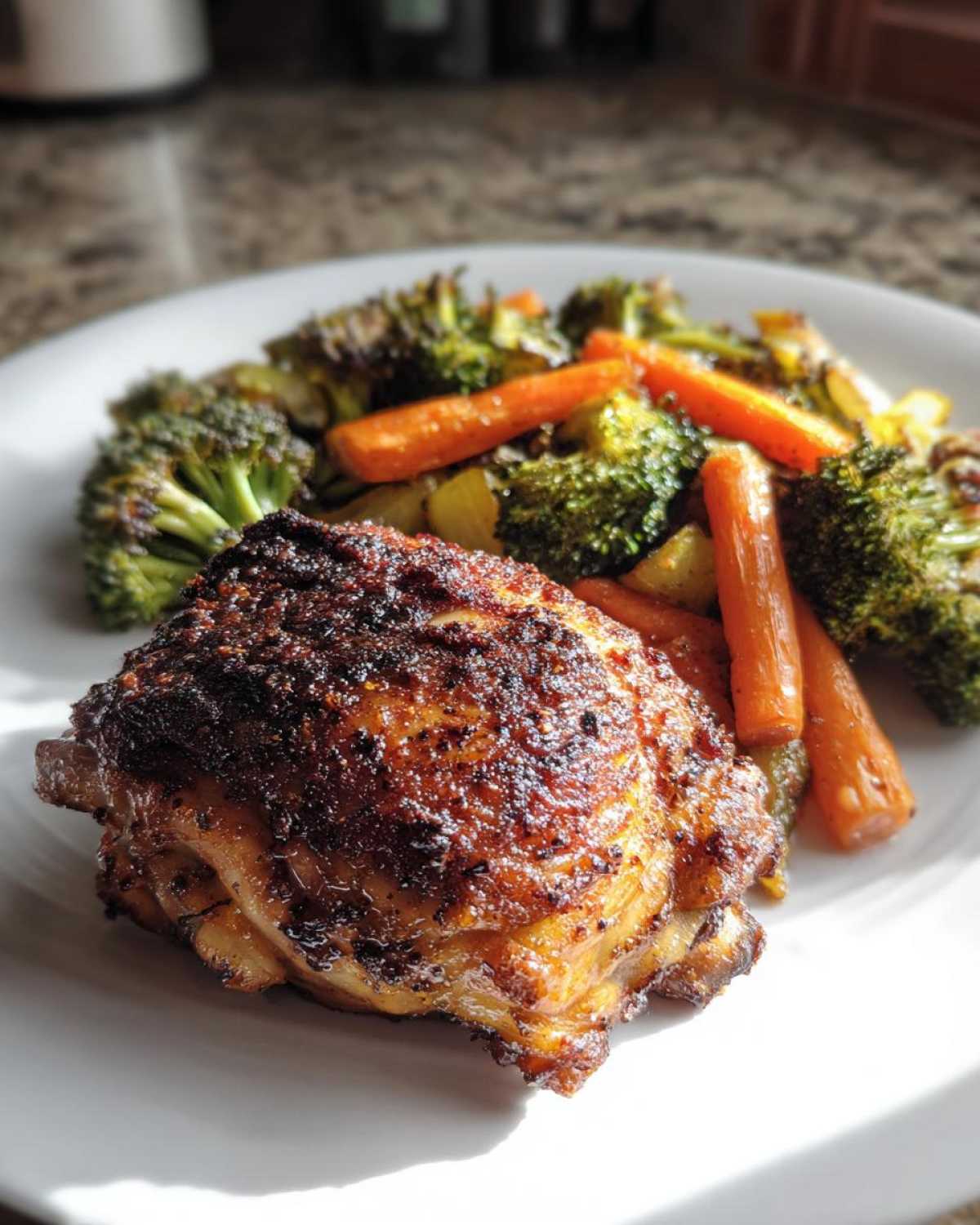 Air Fryer Crispy Chicken Thighs and Vegetables - detail 4