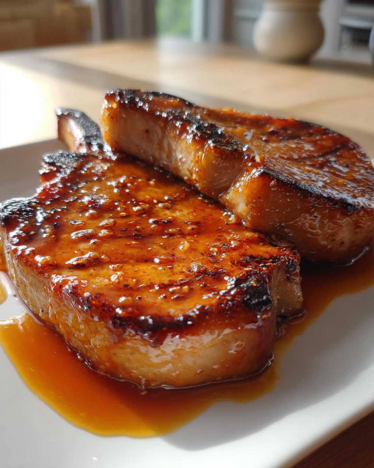 Apple Cider Glazed Pork Chops - detail 2