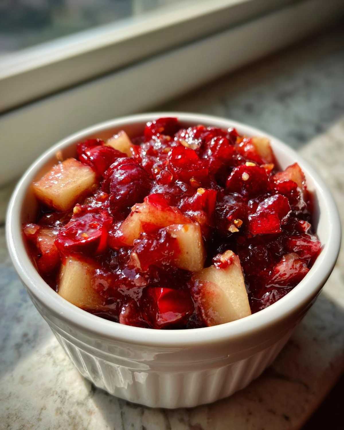 Apple Cranberry Chutney (for cheese platters) - detail 3