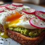 Avocado Toast with Poached Egg and Radish