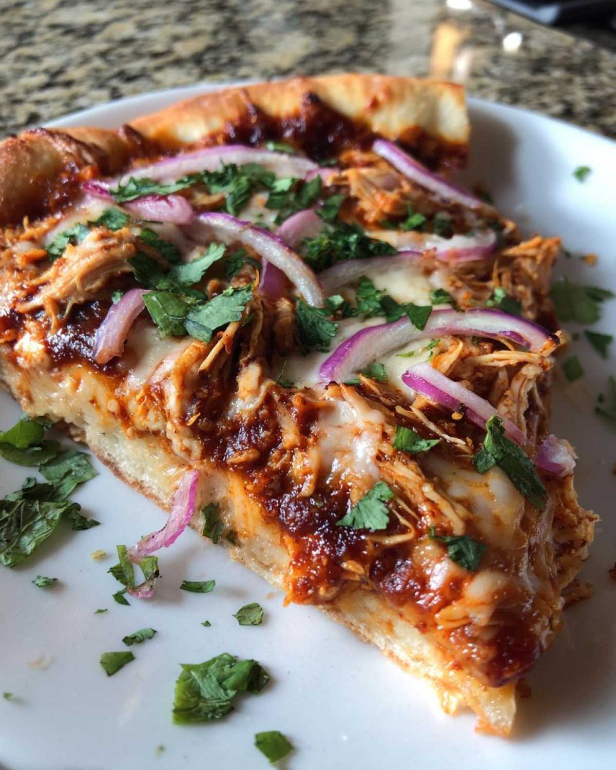 BBQ Chicken Pizza with Red Onions and Cilantro - detail 4