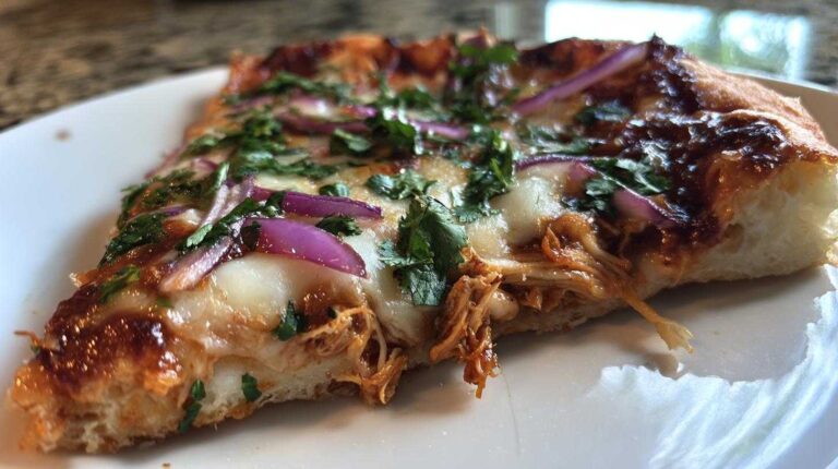BBQ Chicken Pizza with Red Onions and Cilantro
