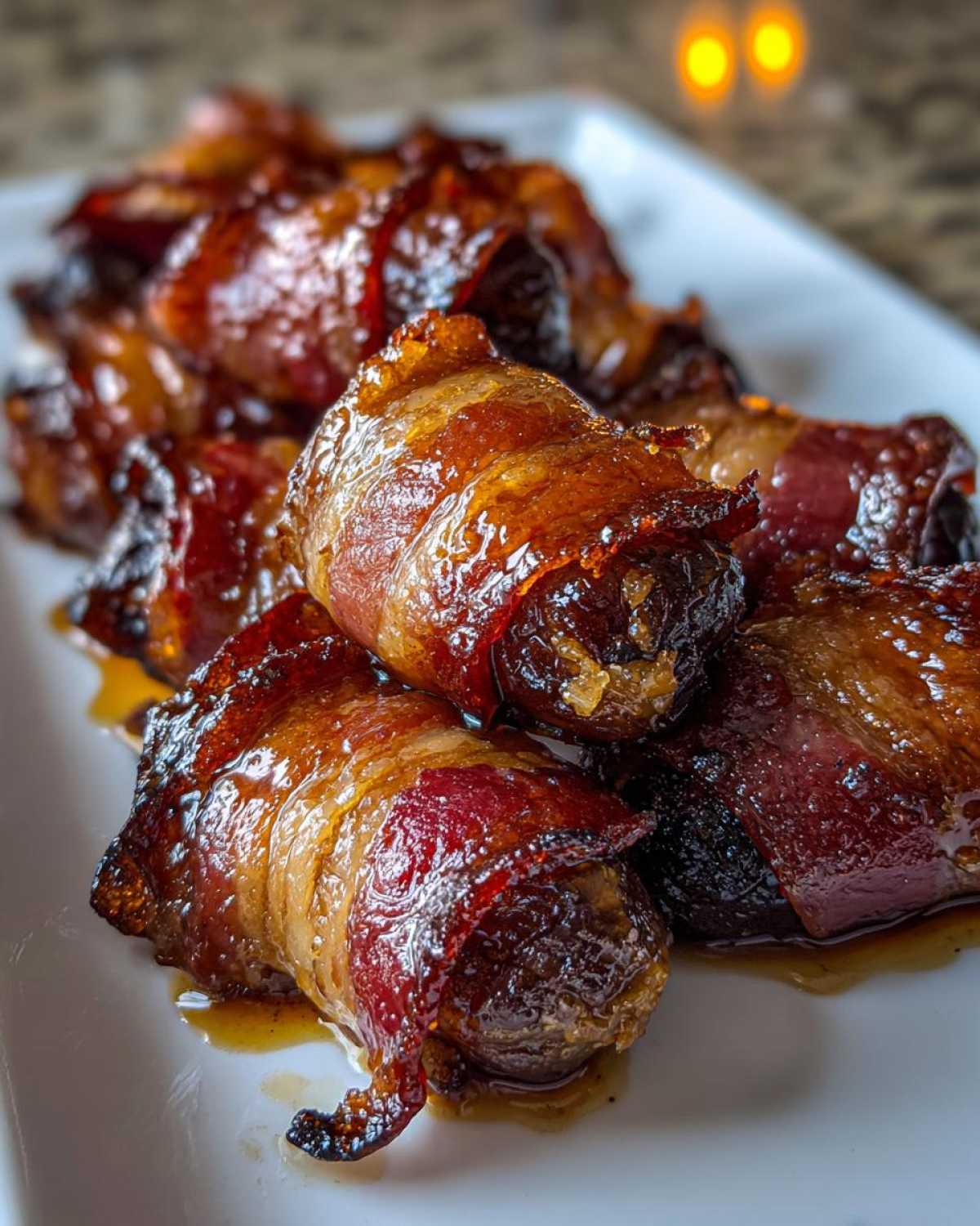 Bacon-Wrapped Whiskey-Glazed Dates - detail 1