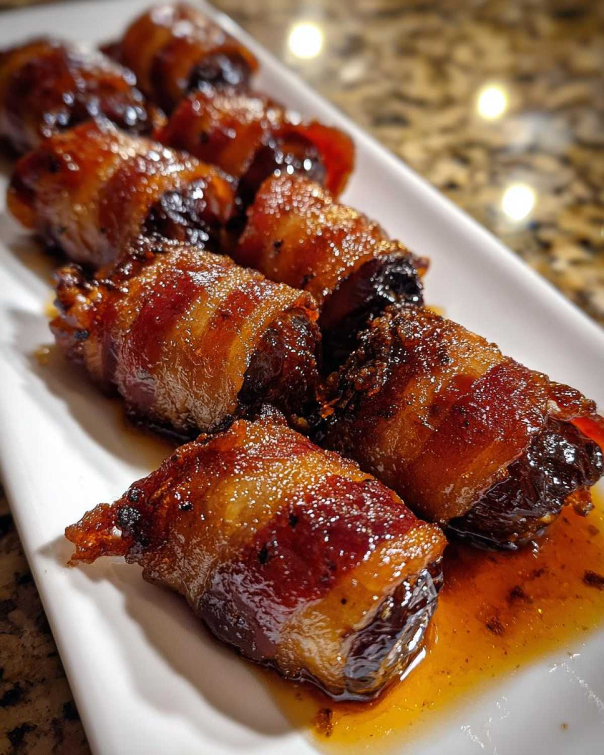 Bacon-Wrapped Whiskey-Glazed Dates - detail 4