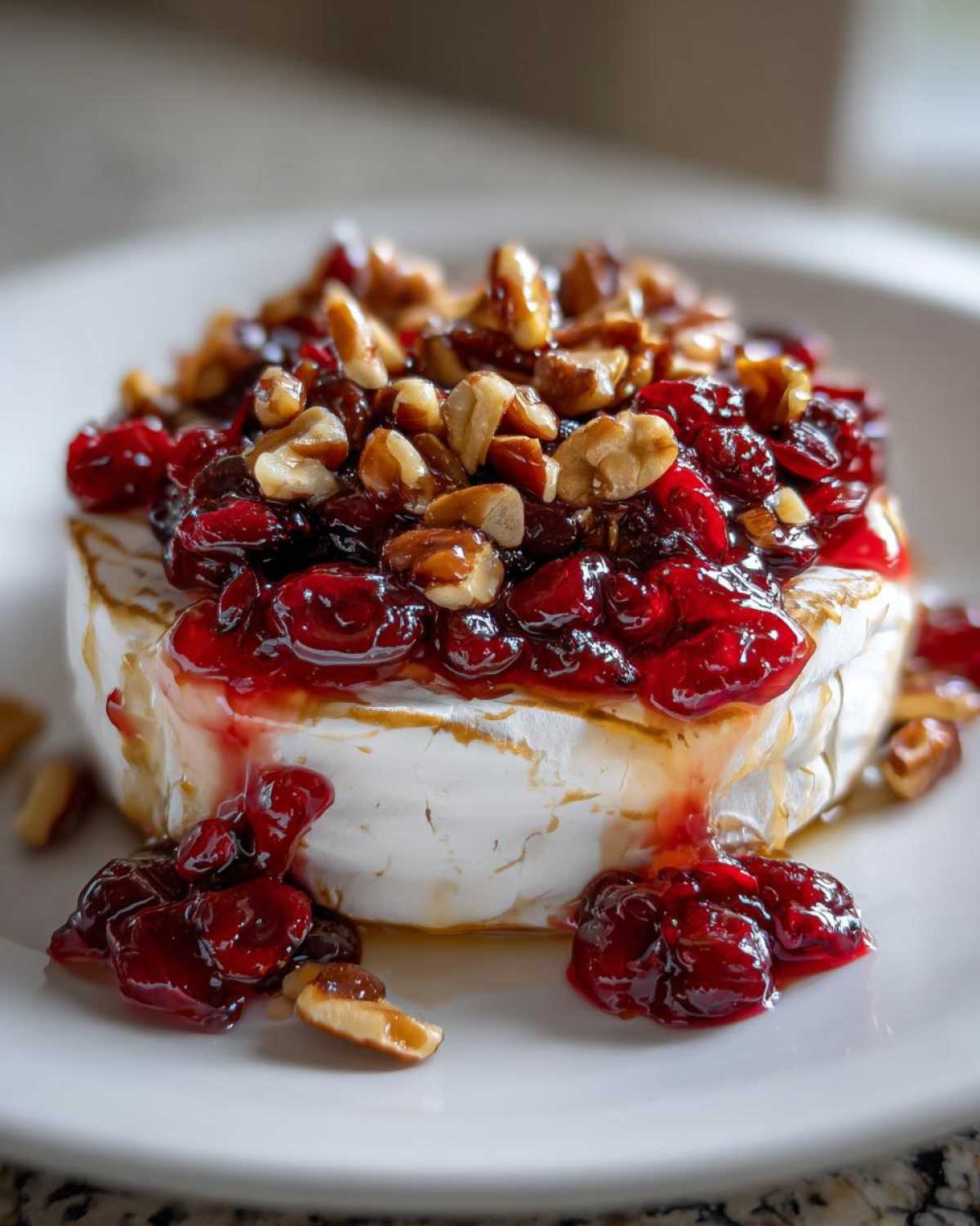 Baked Brie with Cranberry Preserves - detail 2