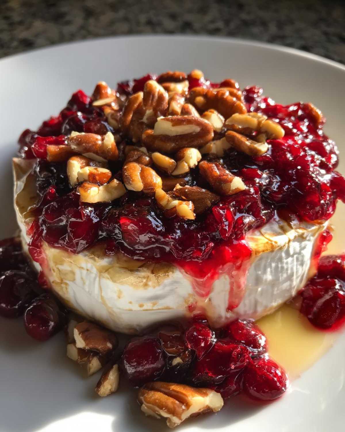 Baked Brie with Cranberry Preserves - detail 3
