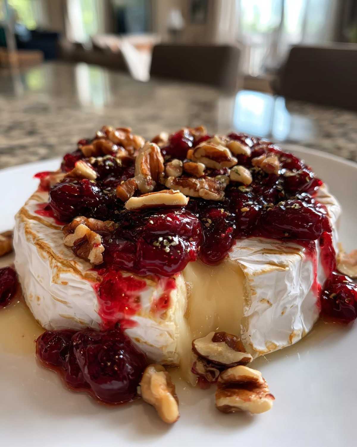 Baked Brie with Cranberry Preserves - detail 4