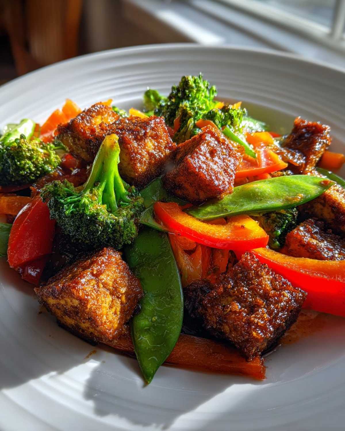 Baked Tofu and Veggie Stir Fry with Tamari - detail 1