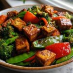Baked Tofu and Veggie Stir Fry with Tamari