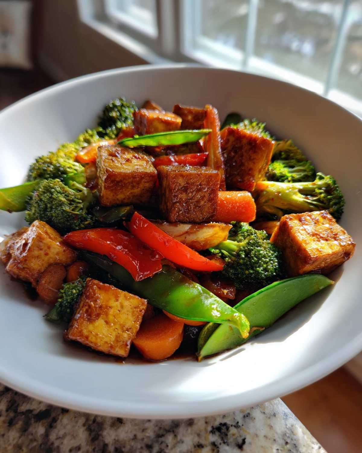 Baked Tofu and Veggie Stir Fry with Tamari - detail 2