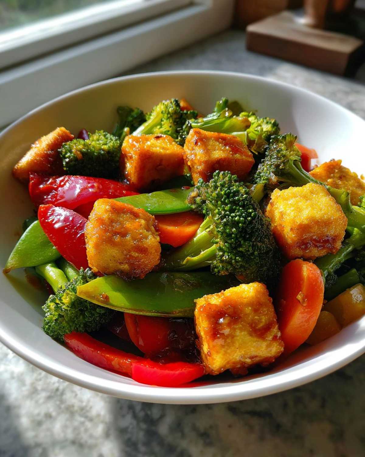 Baked Tofu and Veggie Stir Fry with Tamari - detail 4