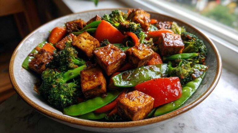 Baked Tofu and Veggie Stir Fry with Tamari