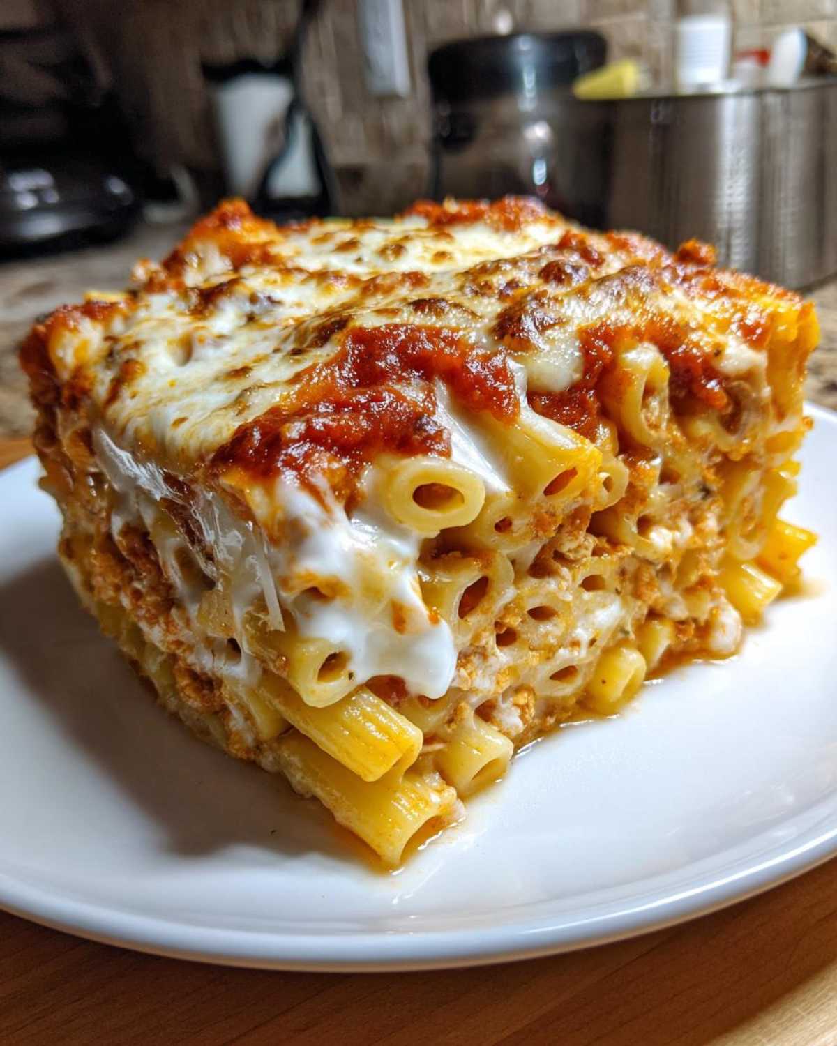 Baked Ziti with Mozzarella and Marinara - detail 1