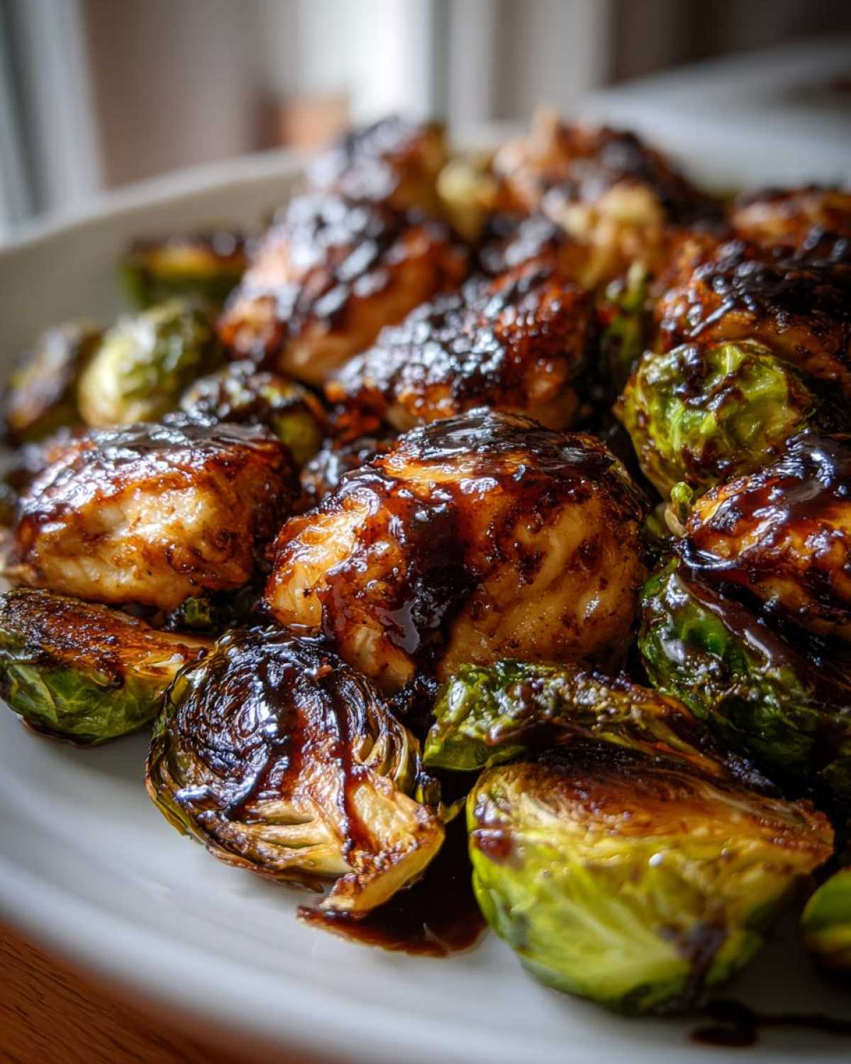 Balsamic Roasted Brussels Sprouts and Chicken Tray Bake - detail 1