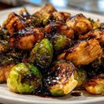 Balsamic Roasted Brussels Sprouts and Chicken Tray Bake