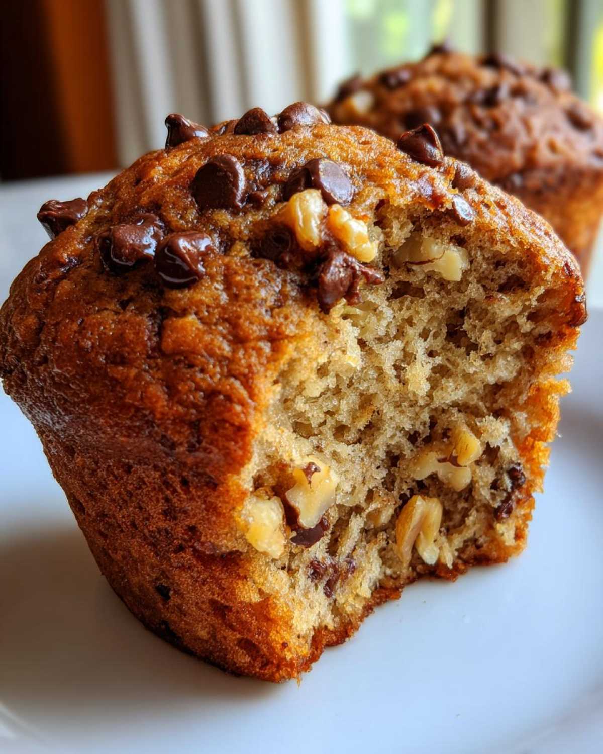 Banana Nut Chocolate Chip Muffins - detail 1