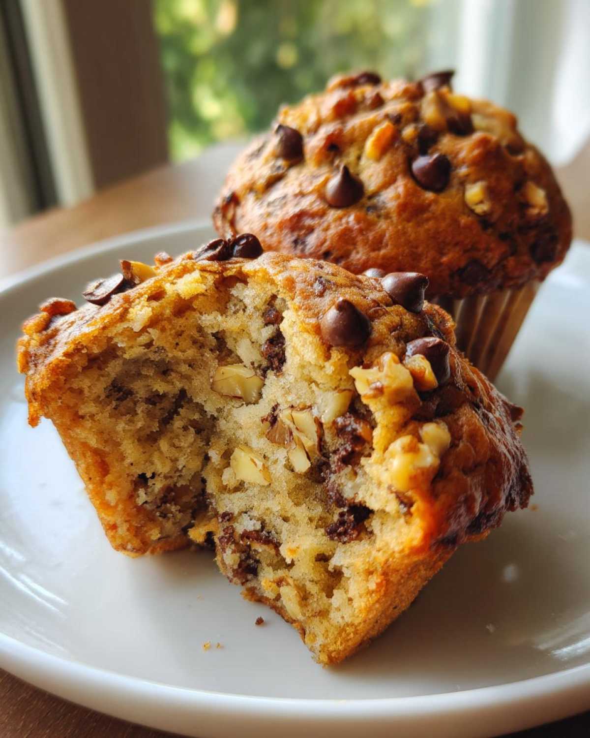 Banana Nut Chocolate Chip Muffins - detail 2