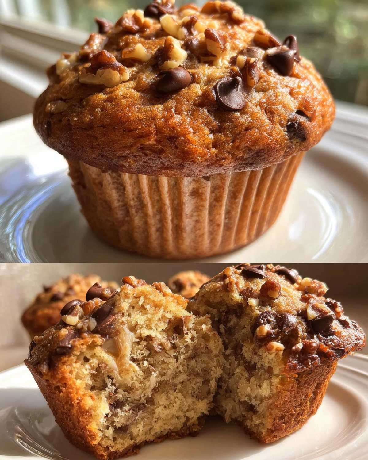 Banana Nut Chocolate Chip Muffins - detail 4