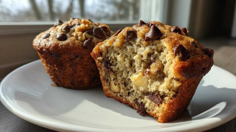 Banana Nut Chocolate Chip Muffins