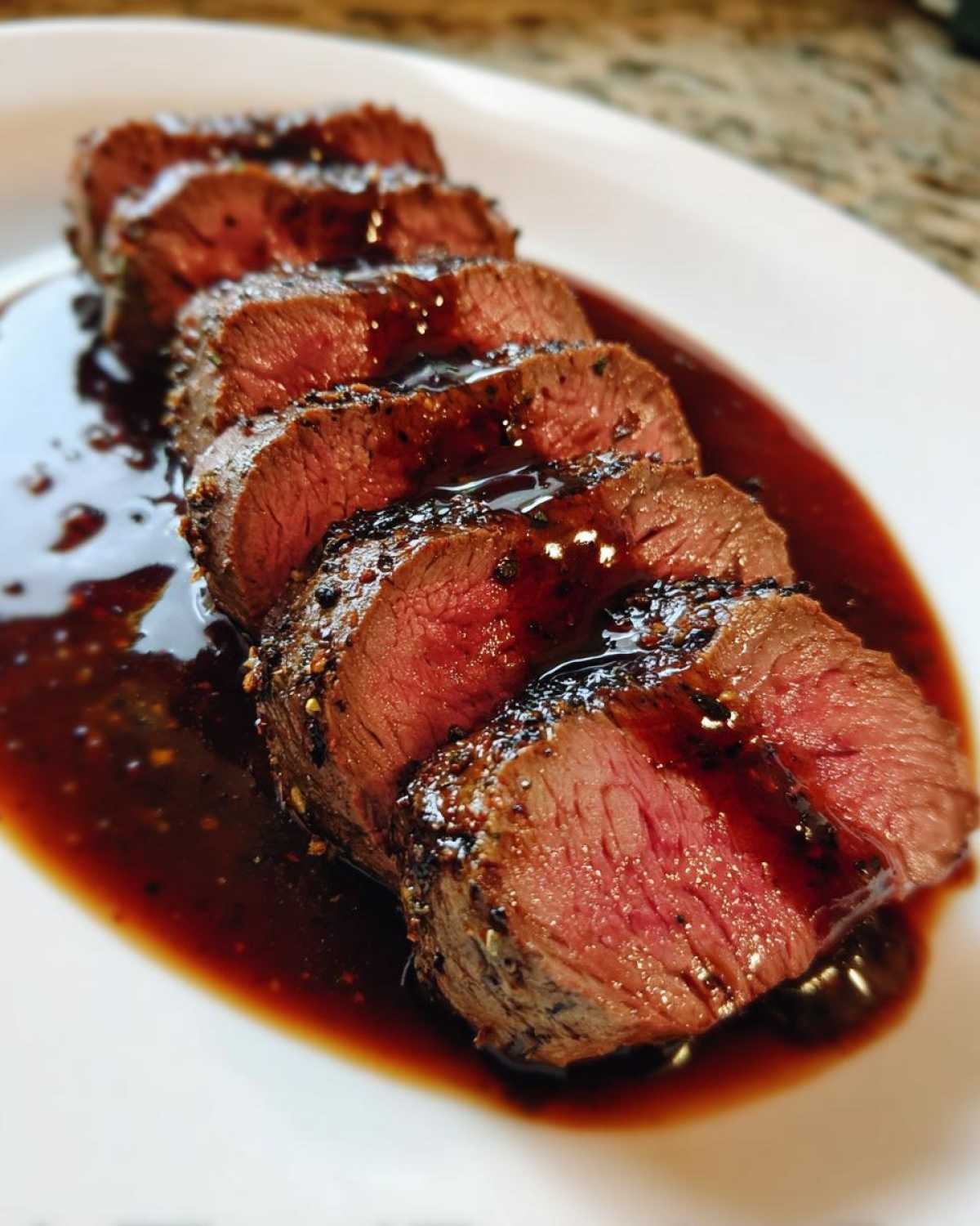 Beef Tenderloin with Red Wine Reduction - detail 1