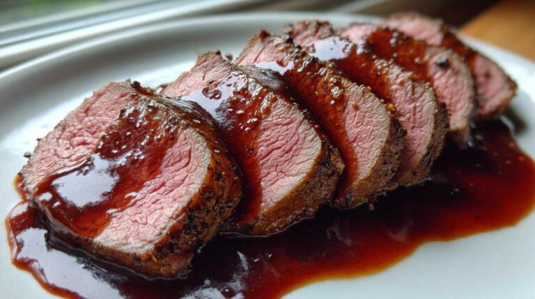 Beef Tenderloin with Red Wine Reduction
