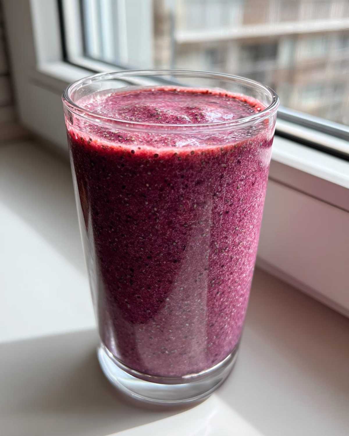 Berry Spinach Smoothie with Chia Seeds - detail 2