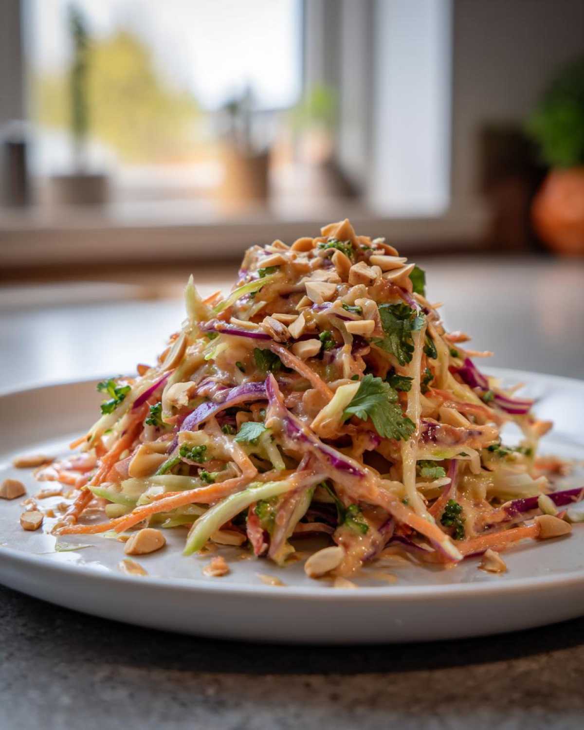 Broccoli Slaw Salad with Almond Butter Dressing - detail 1