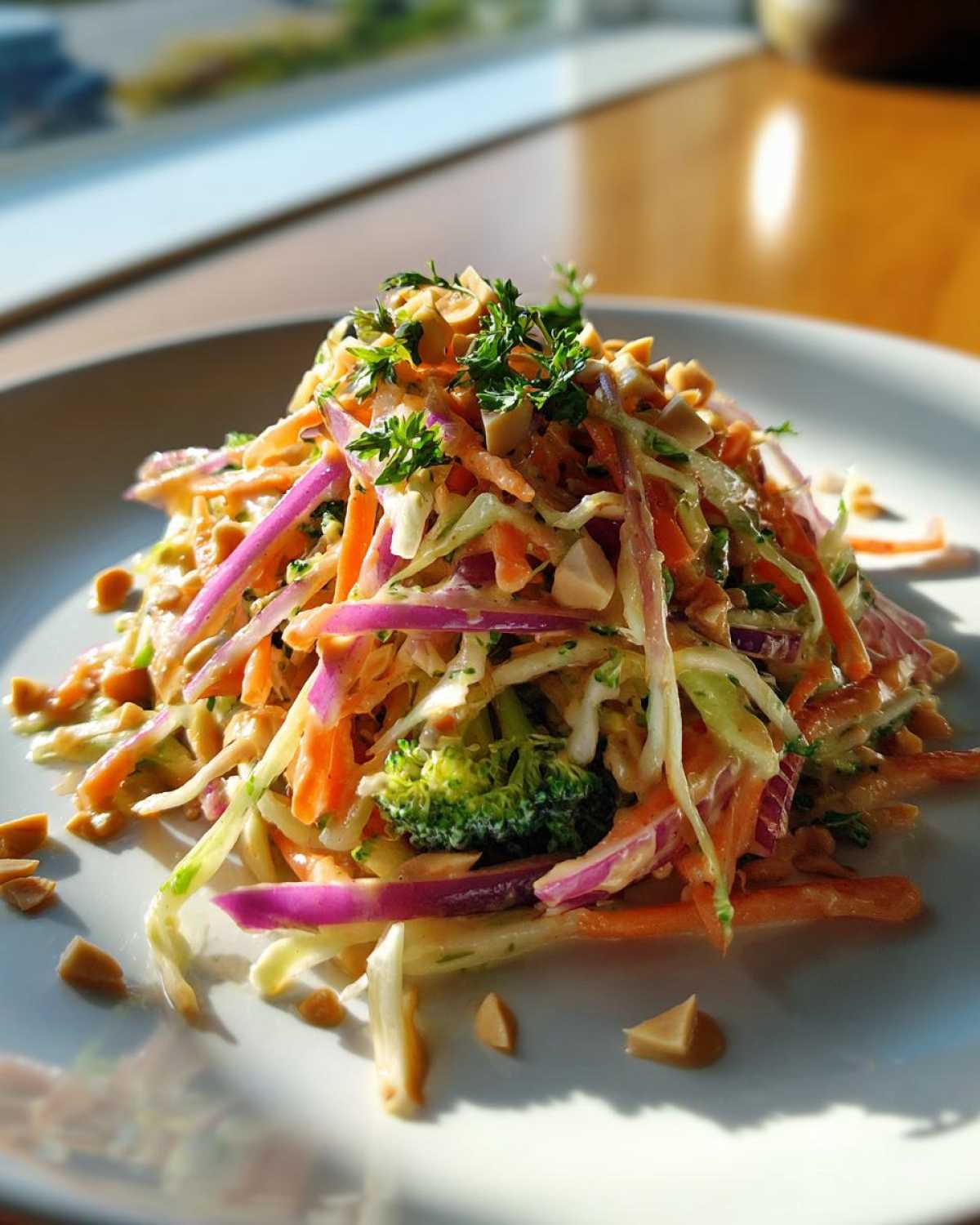 Broccoli Slaw Salad with Almond Butter Dressing - detail 3