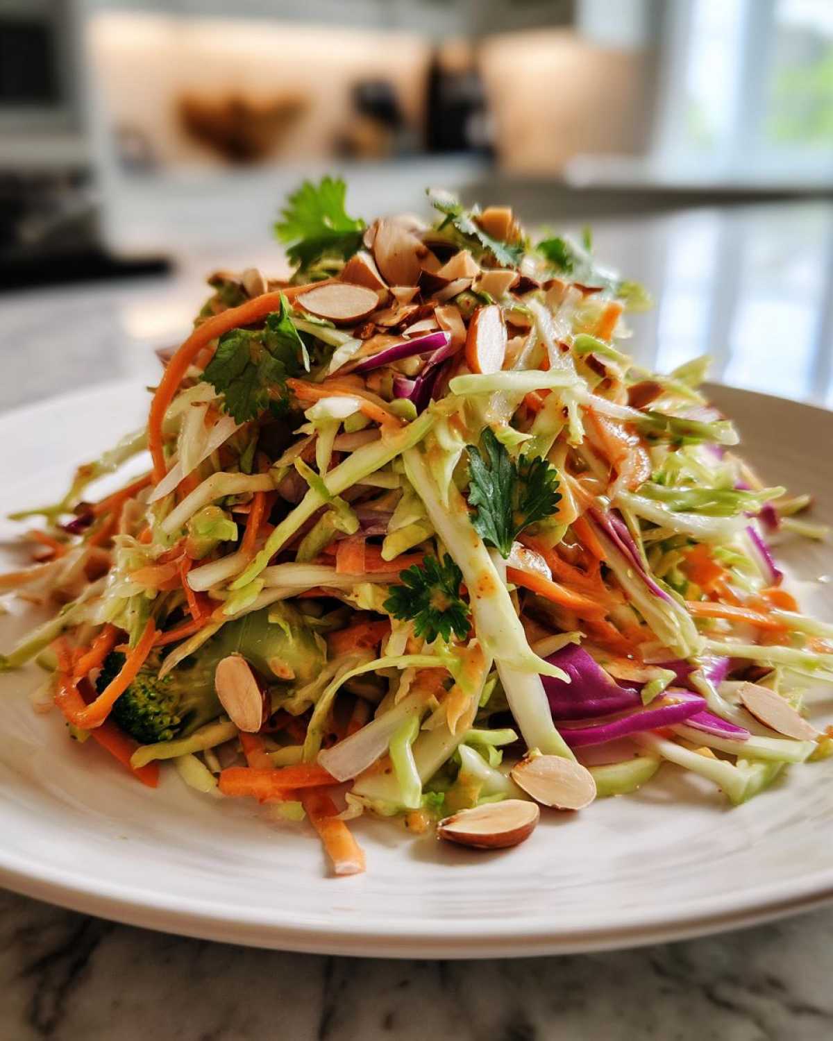 Broccoli Slaw Salad with Almond Butter Dressing - detail 4