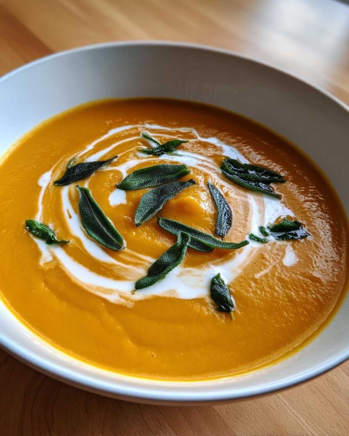 Butternut Squash Soup with Sage and Cream - detail 4