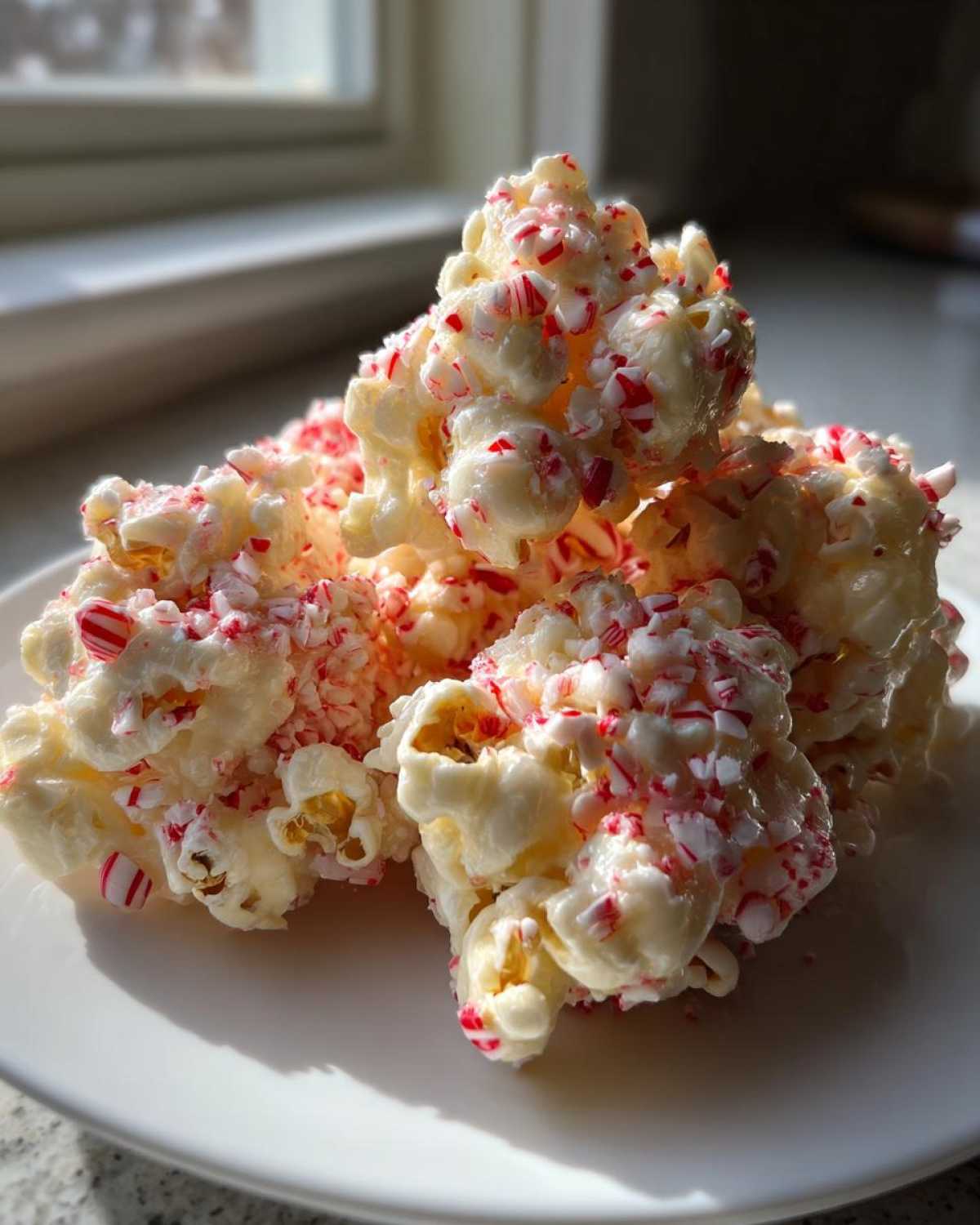Candy Cane Popcorn Clusters - detail 3