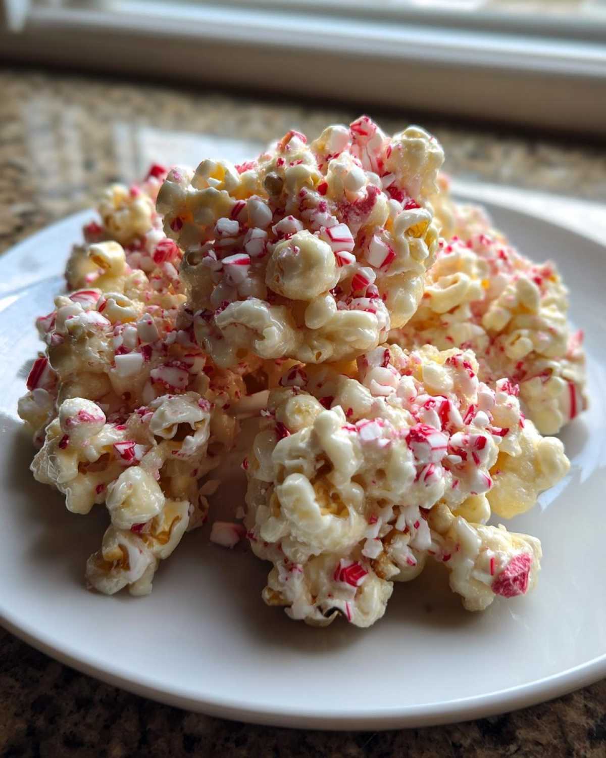Candy Cane Popcorn Clusters - detail 4