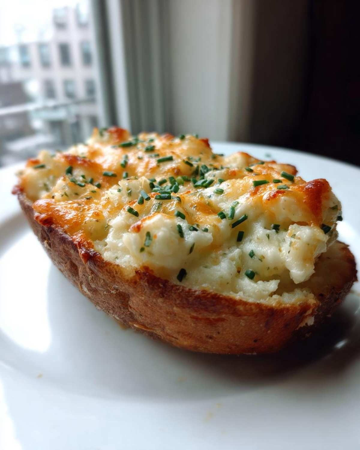 Cheddar and Chive Twice-Baked Potatoes - detail 2
