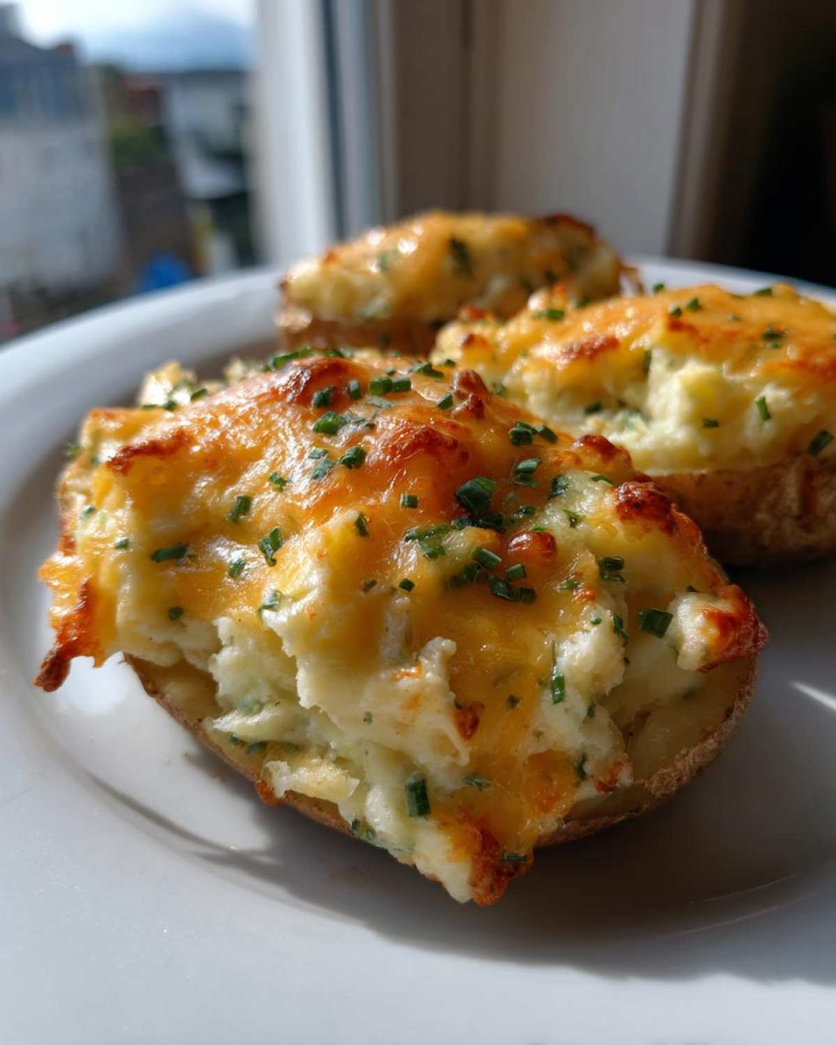 Cheddar and Chive Twice-Baked Potatoes - detail 4