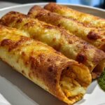 Cheesy Chicken Taquitos with Salsa Verde