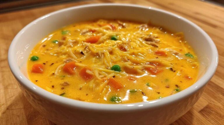 Cheesy Turkey and Vegetable Soup