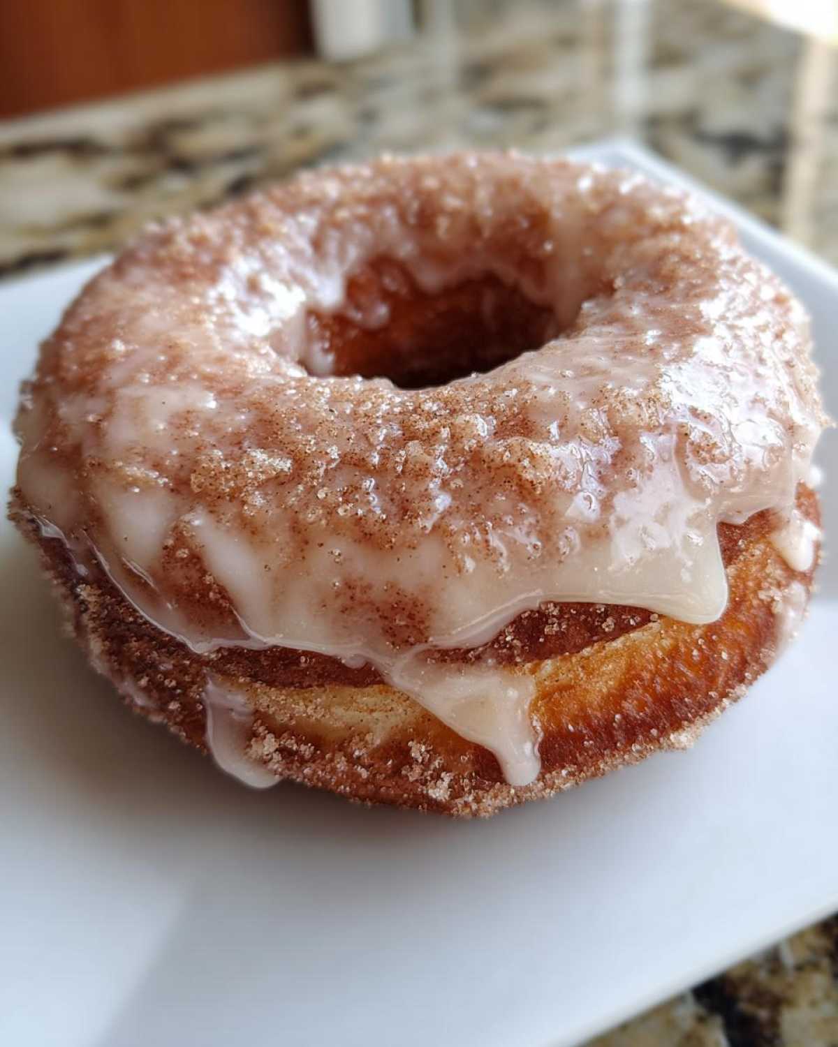 Cinnamon Sugar Cake Donuts with Maple Glaze - detail 1