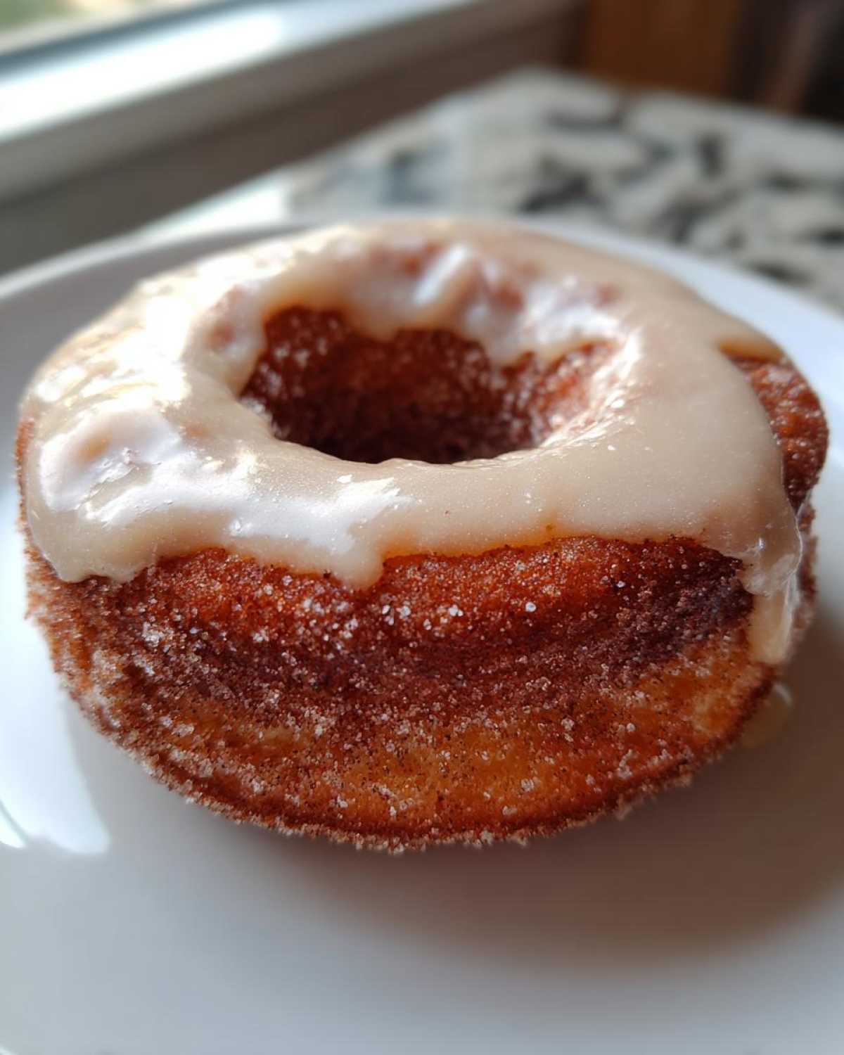Cinnamon Sugar Cake Donuts with Maple Glaze - detail 3
