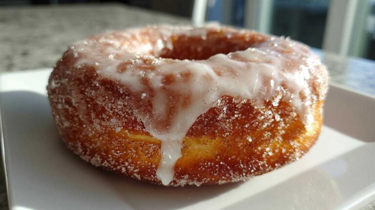 Cinnamon Sugar Cake Donuts with Maple Glaze