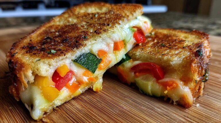 Colorful Rainbow Veggie Grilled Cheese