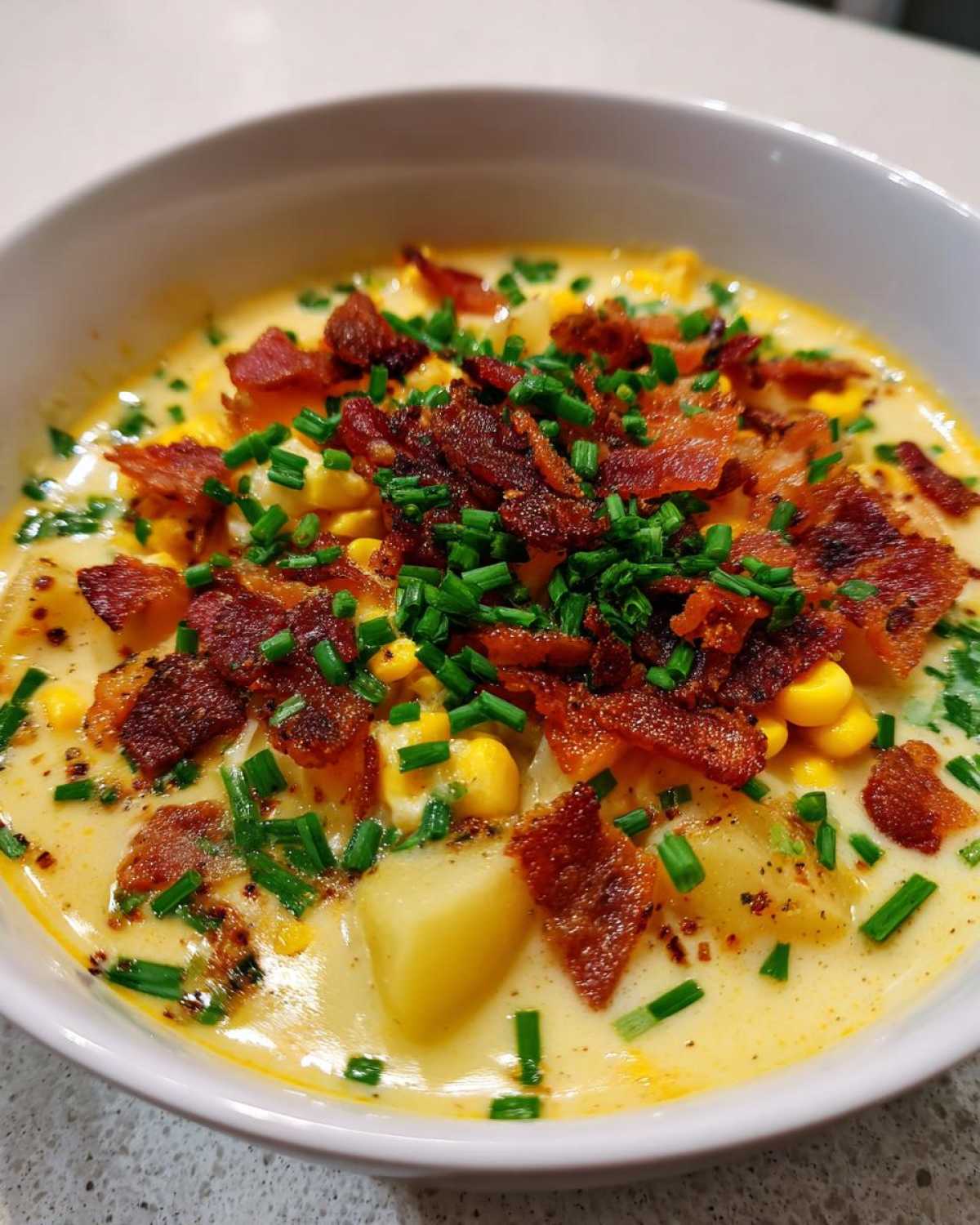 Corn Chowder with Bacon and Chives - detail 2