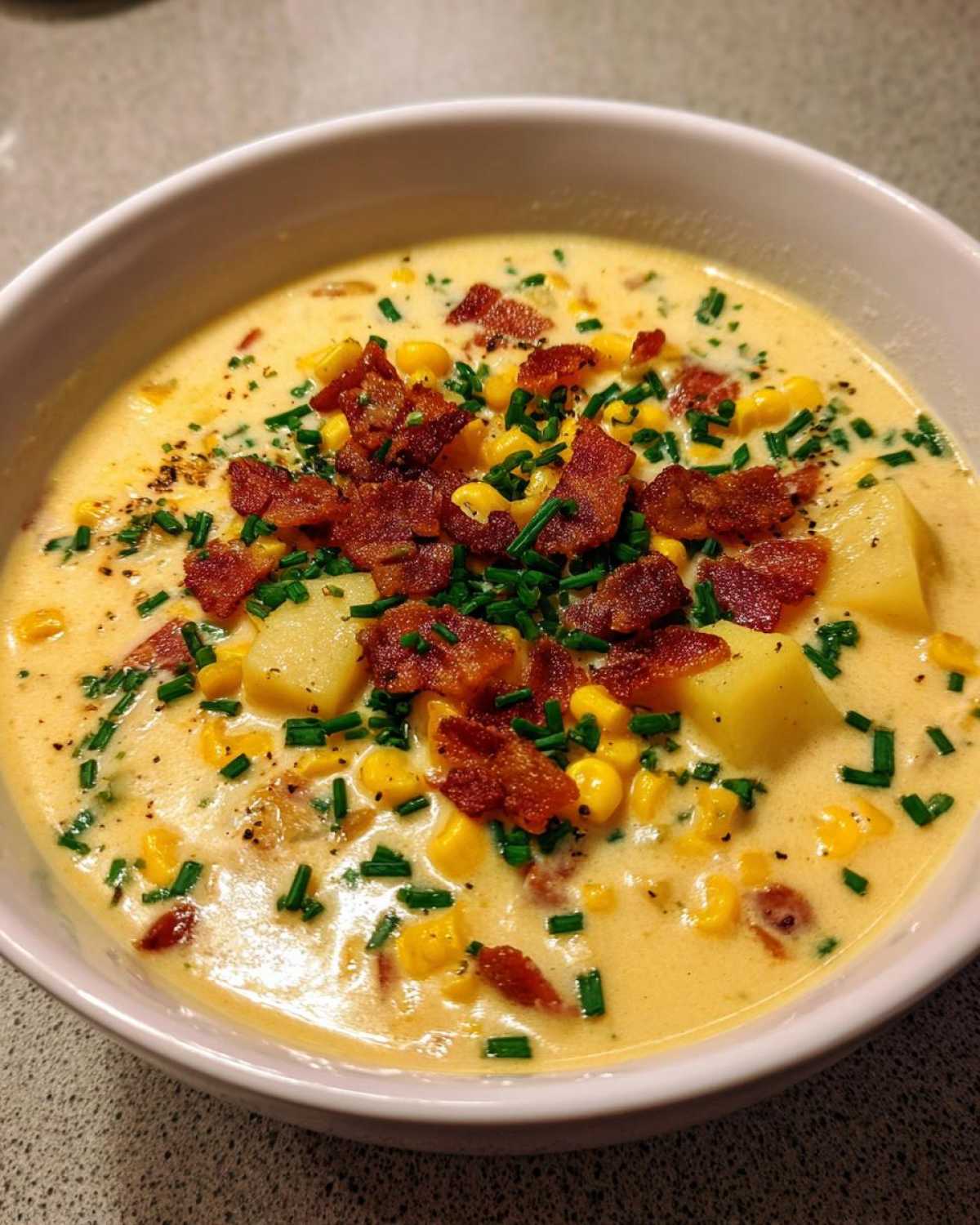 Corn Chowder with Bacon and Chives - detail 3