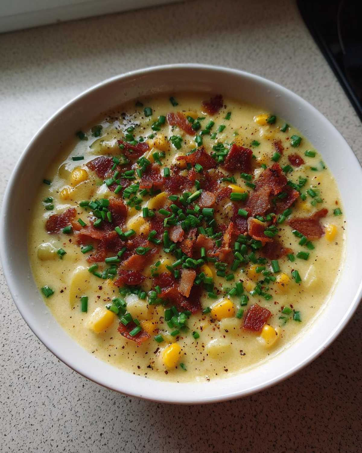 Corn Chowder with Bacon and Chives - detail 4