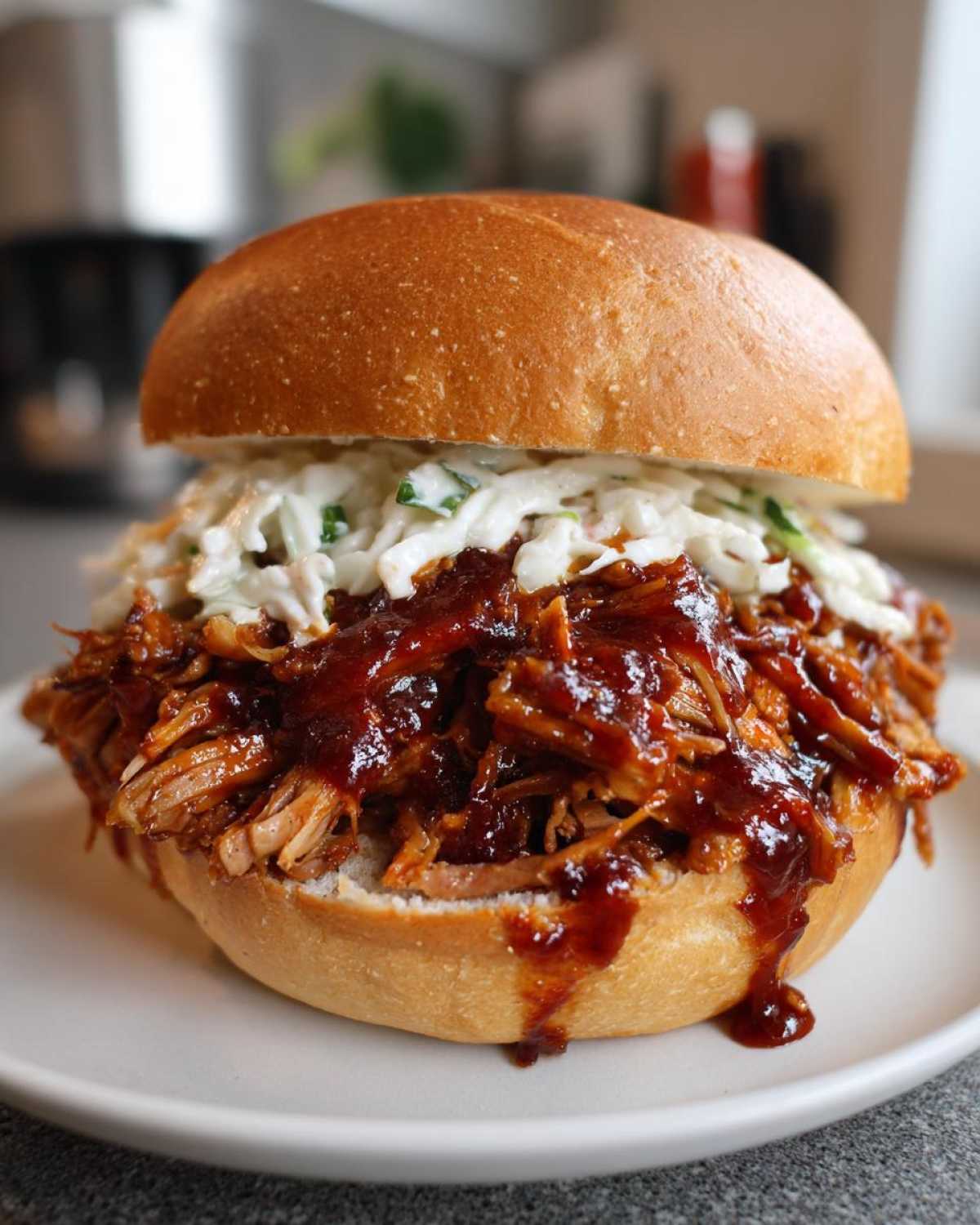 Cranberry BBQ Pulled Pork Sandwiches - detail 1