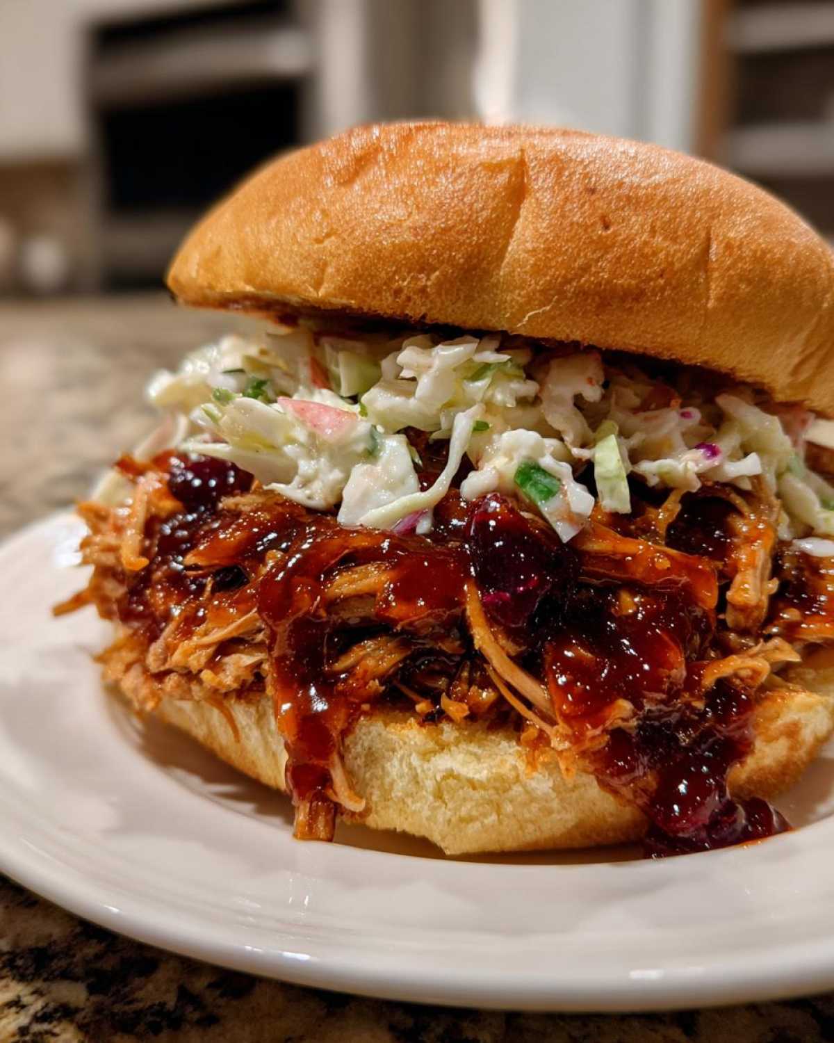 Cranberry BBQ Pulled Pork Sandwiches - detail 2